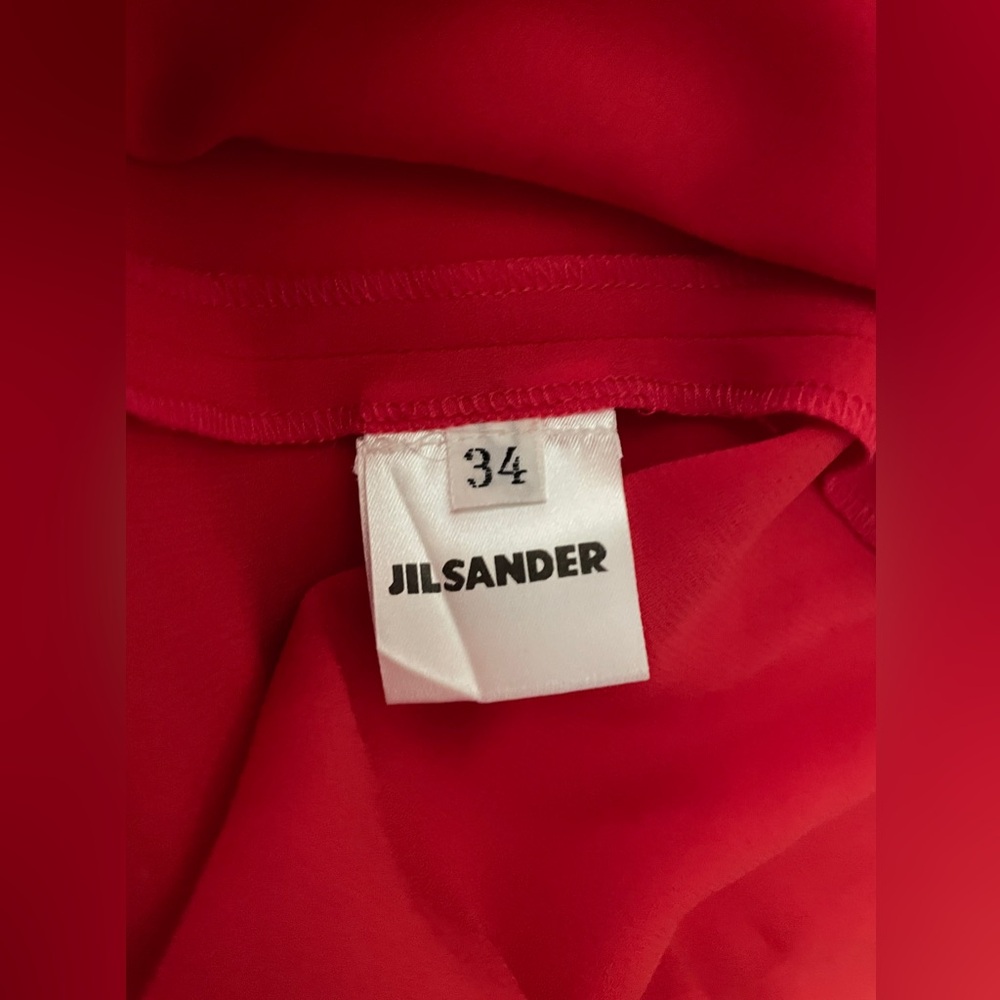 JIL SANDER® RARE Vintage Y2K Red Satin Skirt size 34 / XS - Picture 7 of 12